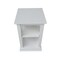 International Concepts Rectangle Hampton Accent Table with Shelves, 16 W, 16 L, 26 in H, Wood, White OT08-70A - alternate 5